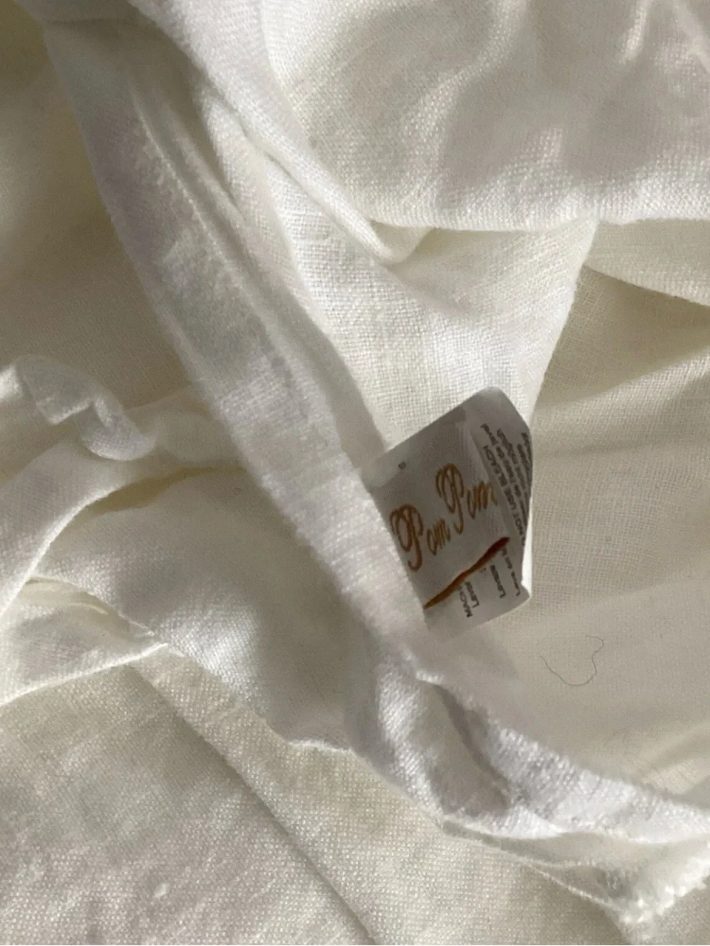 Pom Pom at Home White Blair Duvet Cover and Shams- Linen